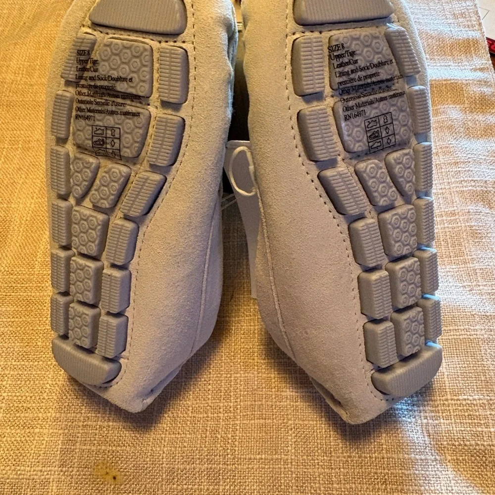 Janie and Jack Cream Suede Moccasin Shoes